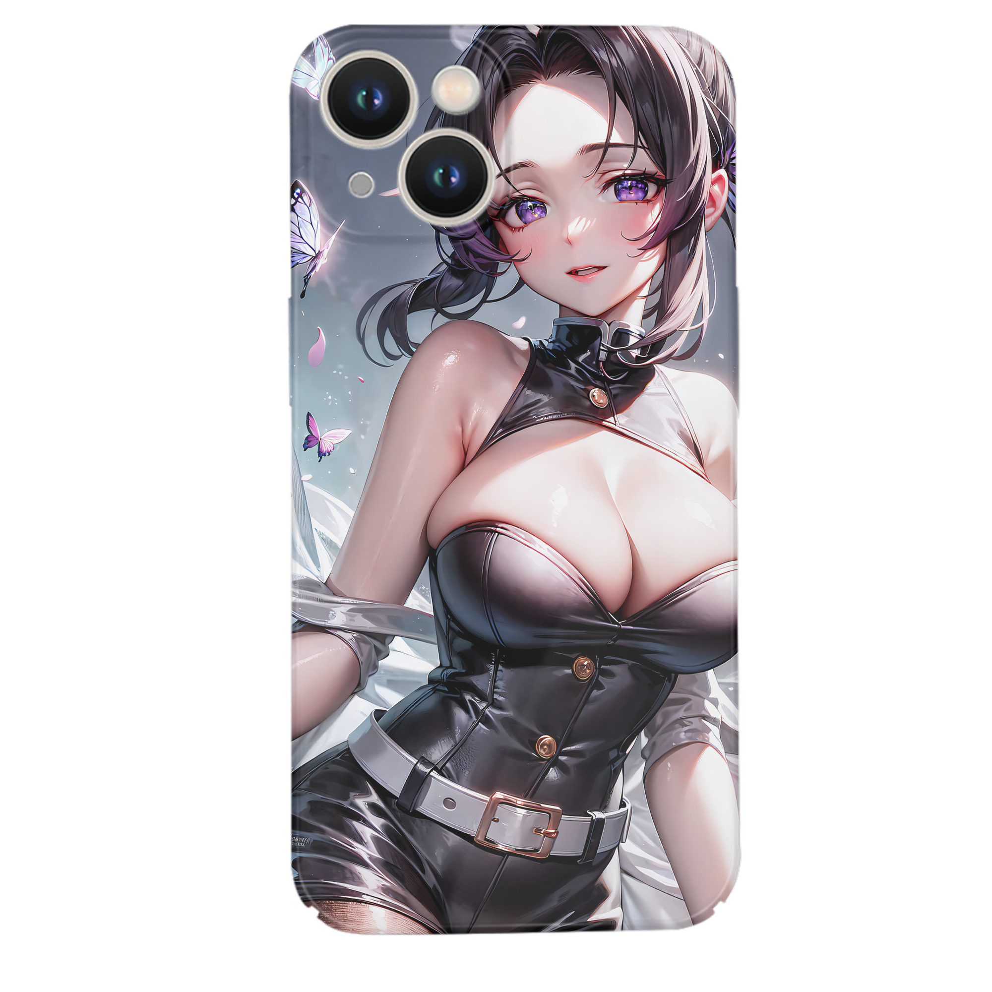 （画像用） 鬼滅の刃（きめつのやいば）蟲柱-胡蝶 しのぶ／こちょう しのぶ Kochou Shinobu 【iPhone 14シリーズ対応】ハードケース